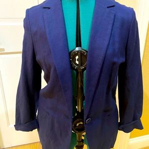 Navy Blazer Size M 55% Linen